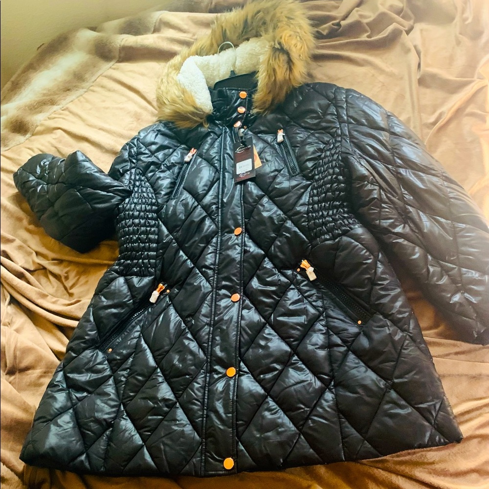 Stylish Black winter coat in 2x